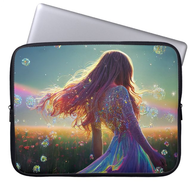 I Crystal-Fält under Himlar på Stjärnan Laptop Fodral (Framsidan)