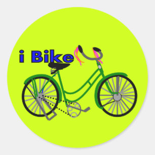 I cykel (cykel) teckning 1950-cykel runt klistermärke