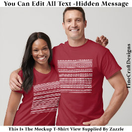 I’d Rather Be At Home Hidden Message 084WM Funny T Shirt