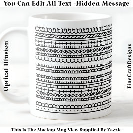 I’d Rather Be Crafting Hidden Message 087 Funny  Kaffemugg