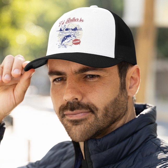 I’d Rather Be Fishing, Funny Fishing Saying Keps (Skapare uppladdad)