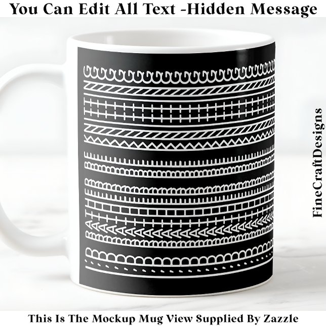 I’d Rather Be Knitting Hidden Message 089W Novelty Kaffemugg (Skapare uppladdad)