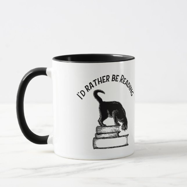 I’d Rather Be Reading / Writing – Cat Mug Mugg (Vänster)