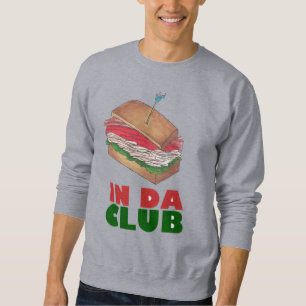 I Da Klubb Turkey Klubb Sandwich Funny Foodie Midd Lång Ärmad Tröja