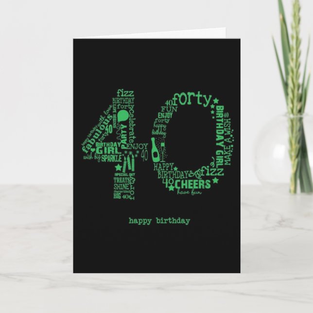 I DAG ÄR "DAGEN" LYCKLIG **40th* DAM!!!!!!! Kort (Framsida)