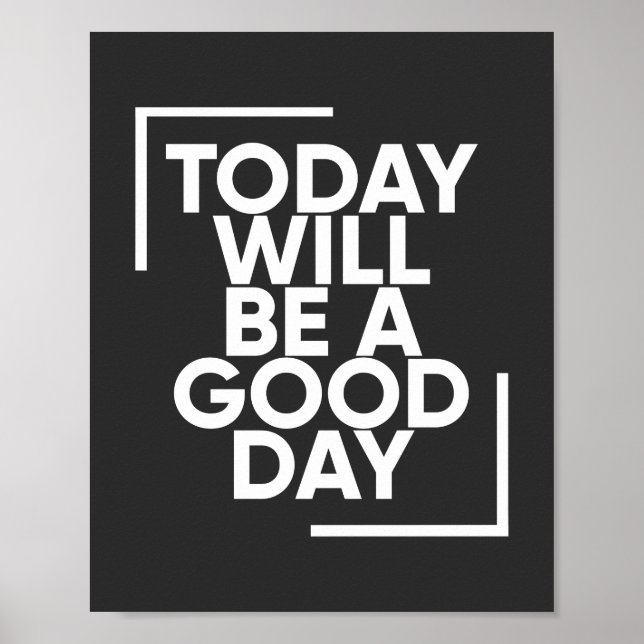 I dag är det en Bra dag | Positive Wall Art Poster (Framsidan)