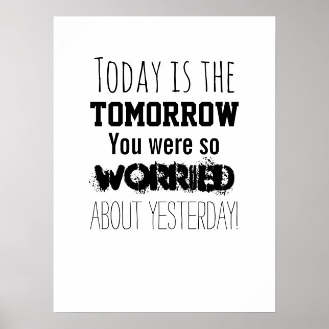 I dag är det morgondagen som ni var så oroade över poster (Framsidan)