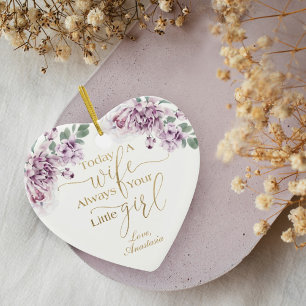 I dag är en fru alltid din lilla flicka Violet Blo Julgransprydnad Keramik
