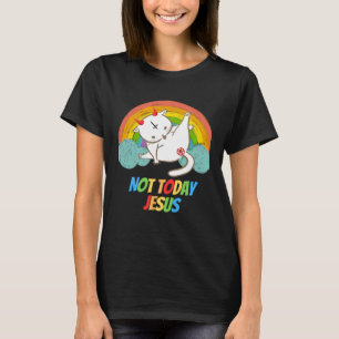 I dag är inte Jesus Djävulen gudship Satanic Hail T Shirt