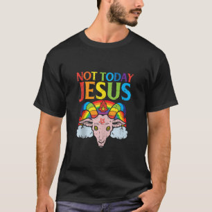 I dag är inte Jesus Satan Goat Satanic Rainbow Sat T Shirt