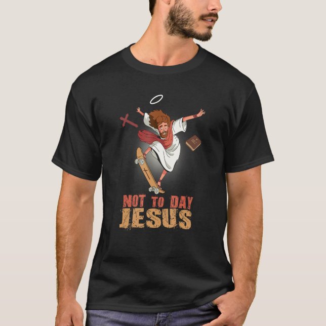 I dag är inte Jesus Satan Goat Satanic Rainbow Sat T Shirt (Framsida)