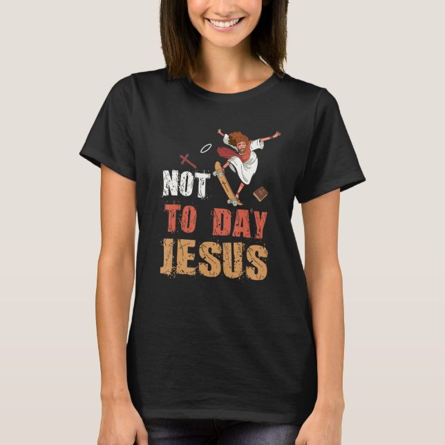 I dag är inte Jesus Satan Goat Satanic Rainbow Sat T Shirt (Framsida)