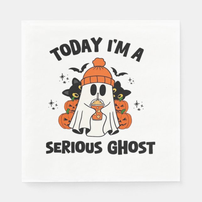 I DAG ÄR JAG EN ALLVARLIG HALLOWEEN PAPPERSSERVETT (Framsidan)