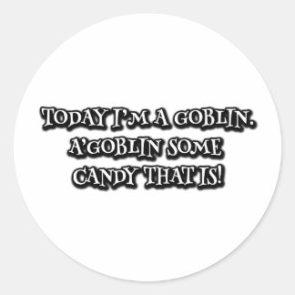 I dag är jag en vän. En godis som är bra! C Runt Klistermärke