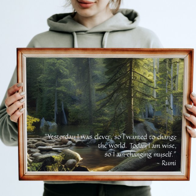 I dag är jag klok och citerar naturområdet landska poster (Skapare uppladdad)