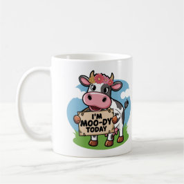 I dag är jag Moo-dy Cute Coffee Mugg för djurfoder