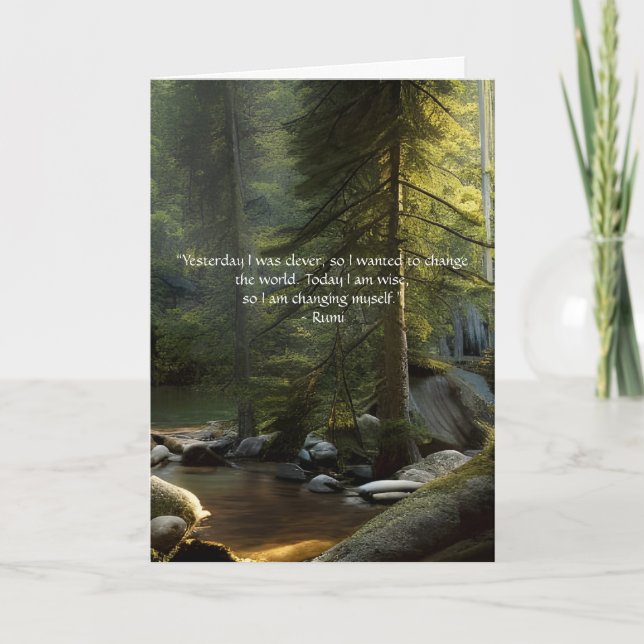 I dag är jag Wise Rumi Quote Scenia Kort (Framsida)