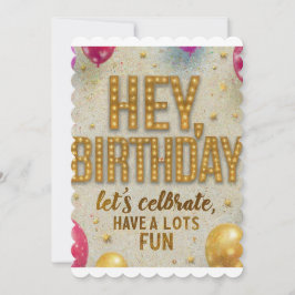 I dag är min födelsedag att låt oss och ha roligt inbjudningar