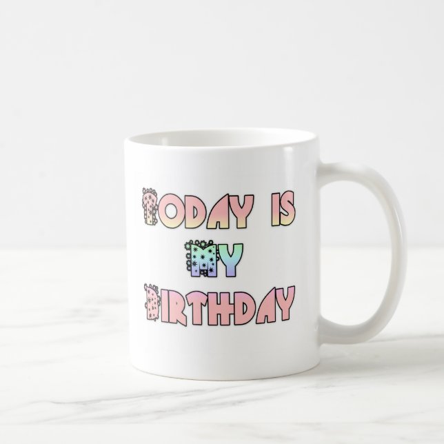I dag är Rosa    i min födelsedag i Baby Kaffemugg (Höger)