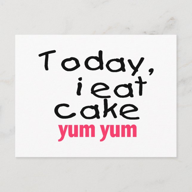 I dag äter jag kummel Yum Yum (rosa) Vykort (Framsida)
