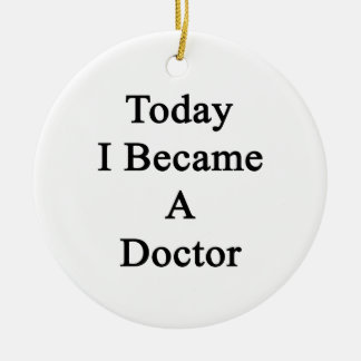 I dag blev jag en doktor julgransprydnad keramik