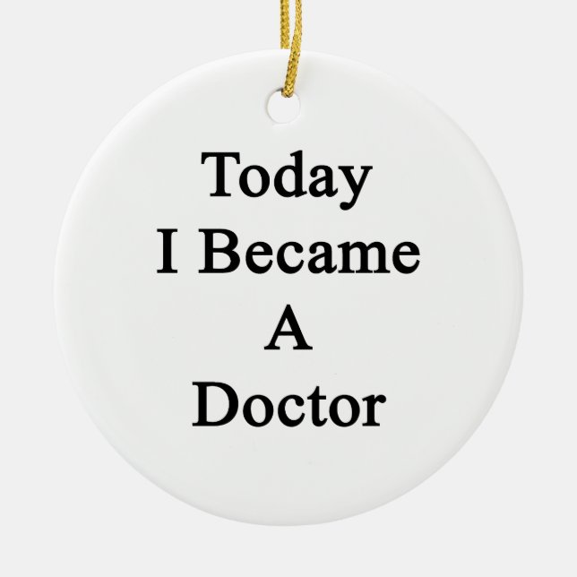 I dag blev jag en doktor julgransprydnad keramik (Framsidan)