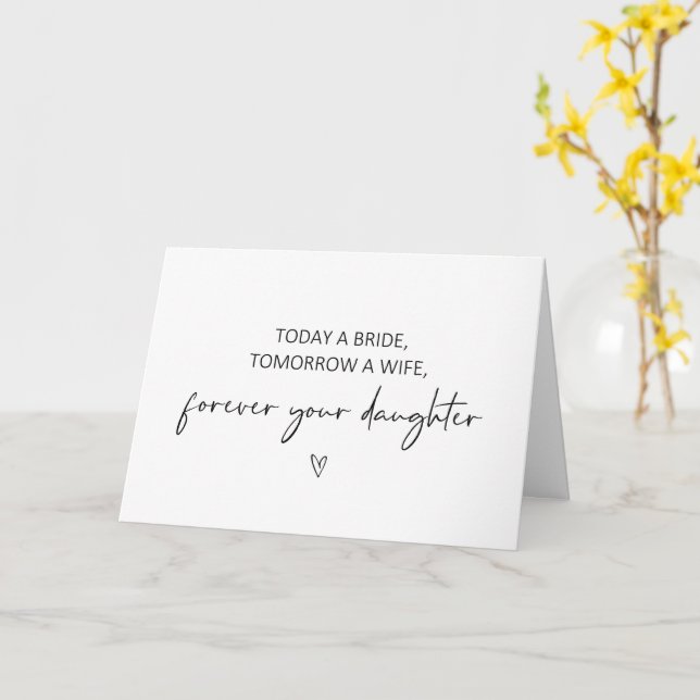 I dag, en brud, i morgon ett hustru-kort. kort (Gul blomma)