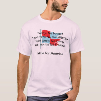 I dag: Inget budget- i morgon: Ingen konstitution. T-shirt