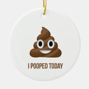 I dag påbörjade jag Emoji med Namn på baksidan Julgransprydnad Keramik