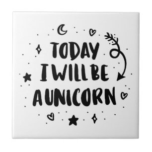 I dag ska jag är en Unicorn Kakelplatta