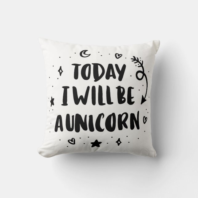 I dag ska jag är en Unicorn Kudde (Framsida)