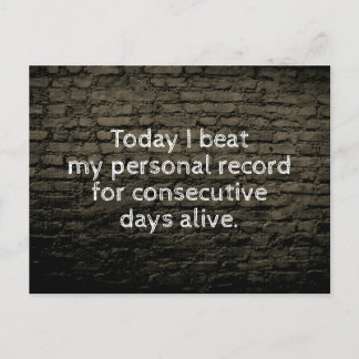 I dag slog jag mitt personliga rekord vykort