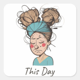 I dag | Svår tid Fyrkantigt Klistermärke