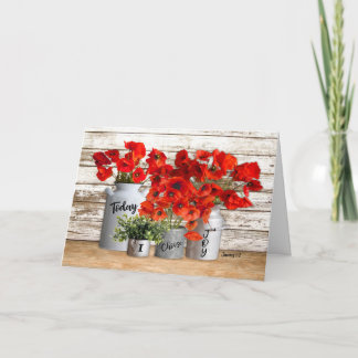 I dag väljer jag Joy Poppies-mappat gratulationsko Kort