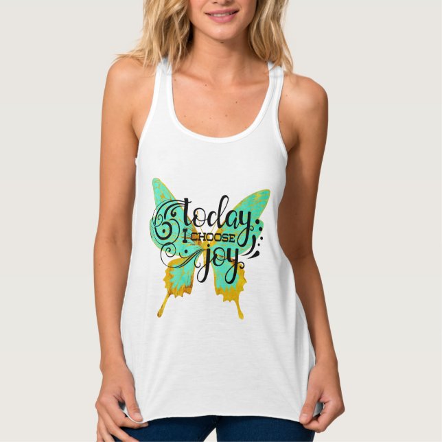 I dag väljer jag Joy Tanktop Linne Med Racerback (Framsida)