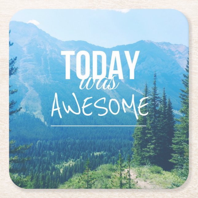 I dag var Fantastisk Underlägg Papper Kvadrat (Framsidan)