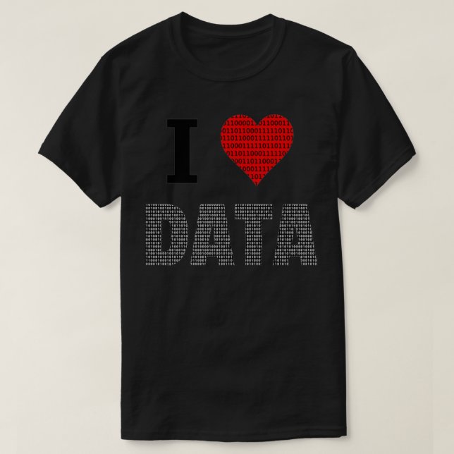 I Data Data Data Ingenjör Data Analyst Data Scient T Shirt (Design framsida)
