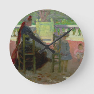 I de Luxembourg trädgårdarna Rund Klocka