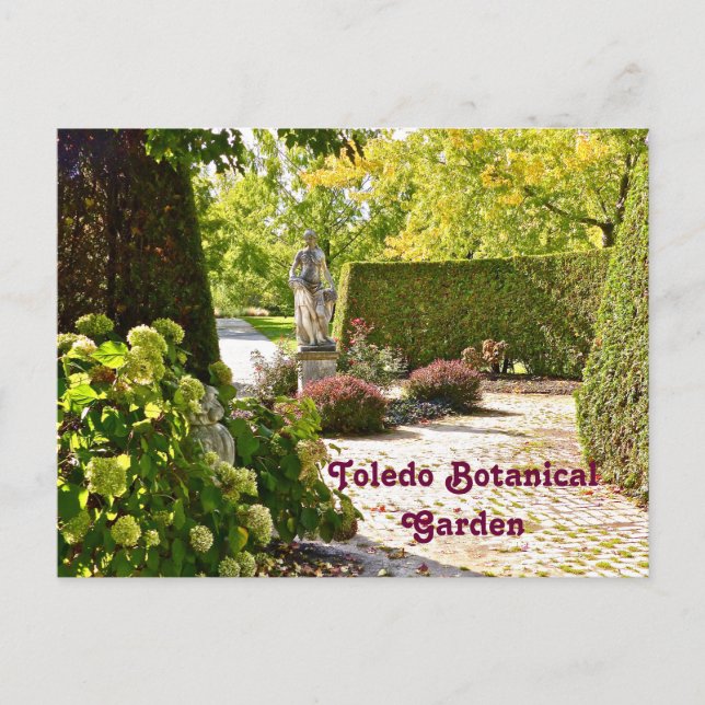 "I DE TRÄDGÅRDS-" TOLEDO BOTANISK TRÄDGÅRD VYKORT (Framsida)