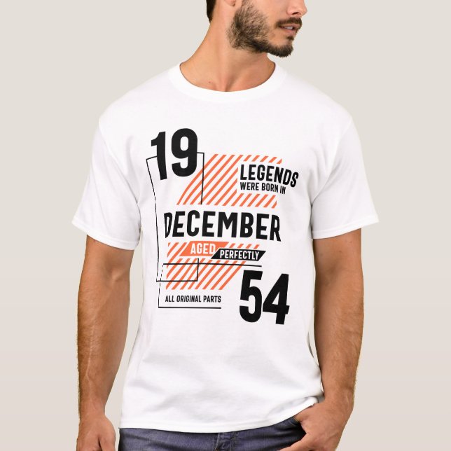 I december 1954 föddes sextiosjunde födelsetalen t shirt (Framsida)