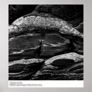I Deep Canyon Sten Detail av Ansel Adams Poster