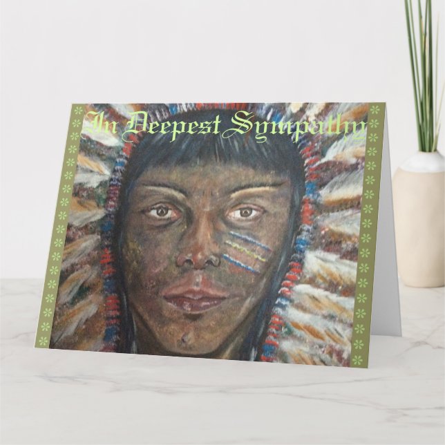 I Deepest Sympathy Card (Big Card) Chief Kort (Framsida)