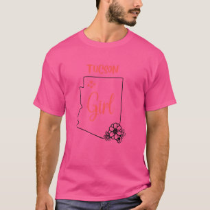 I delstaten Kärlek i Arizona Flower Outline Tucson T Shirt