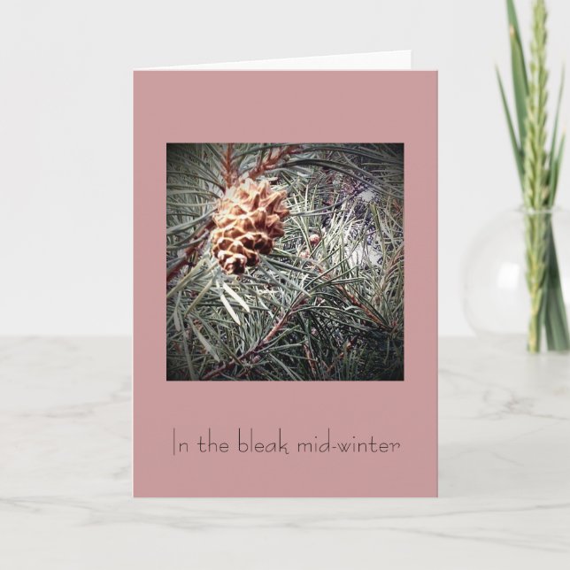 I den bleka mitt--vintern helgkort (Framsida)