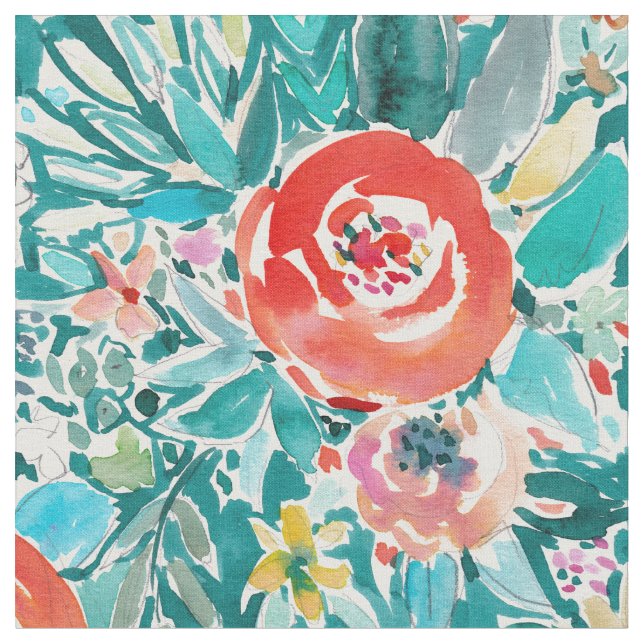 I den blom- färgrika Boho för FLÖDE nyckfulla Tyg (Närbild)