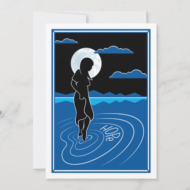 I den djupa reflektionen 3_Flat Card 5"x7" Meddelande (Framsida)