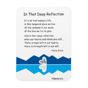 I den djupa reflektionen_3"x4", flexibel magnet