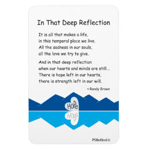 I den djupa reflektionen_4"x6", flexibel magnet