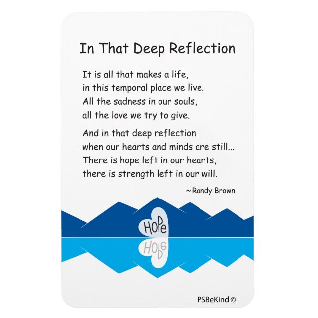 I den djupa reflektionen_4"x6", flexibel magnet (Vertikal)