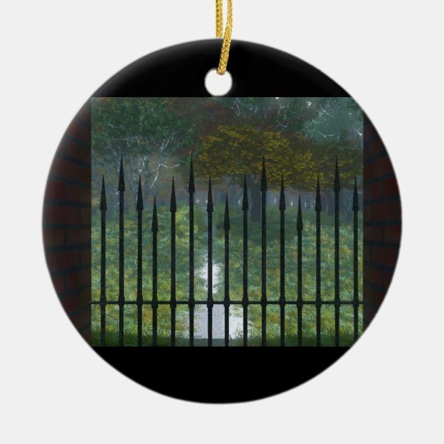 I den gamla skogskaraktären julgransprydnad keramik (Framsidan)